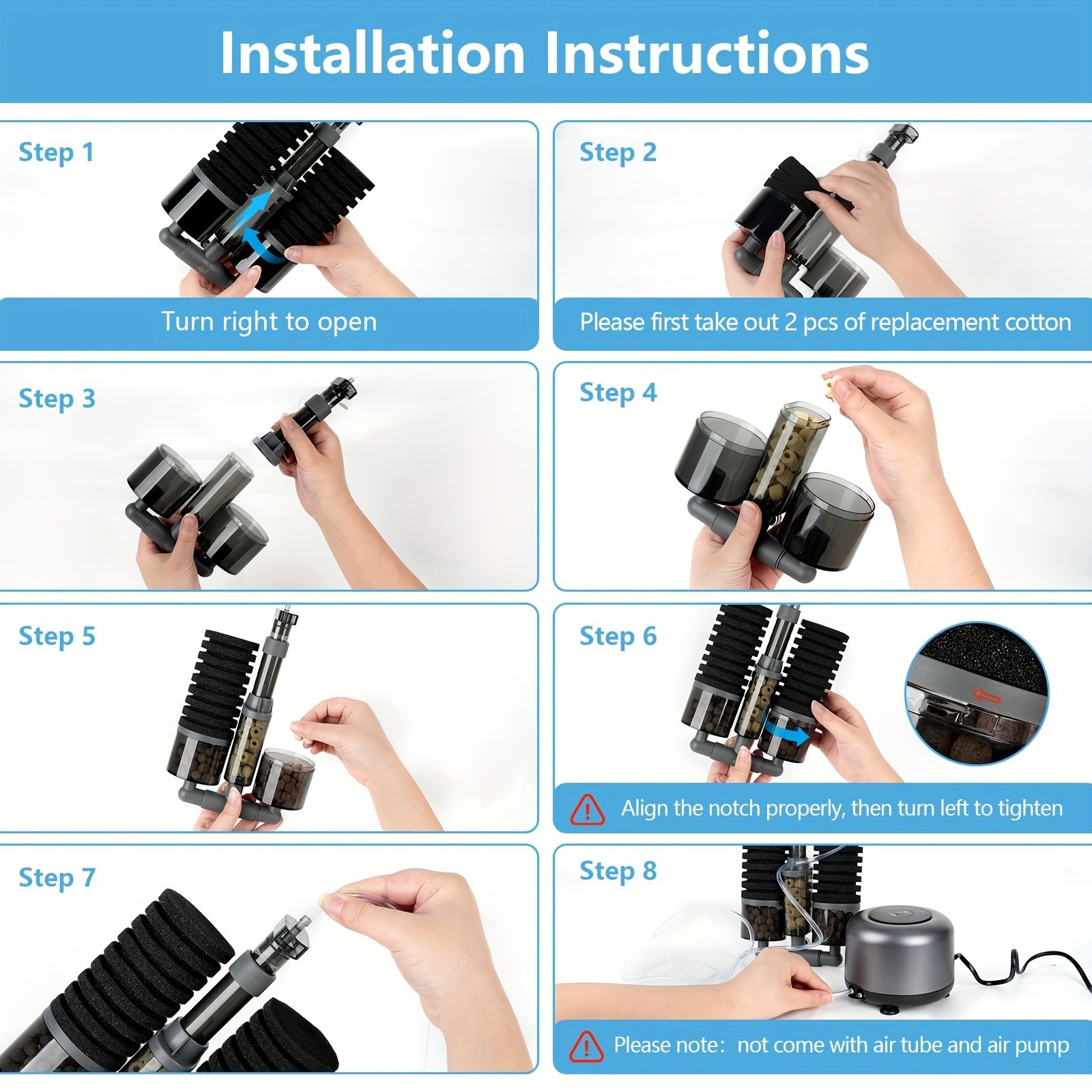 Dual Bio Filtration Aquarium Filter – Efficient Water Purification & Biological Filtration