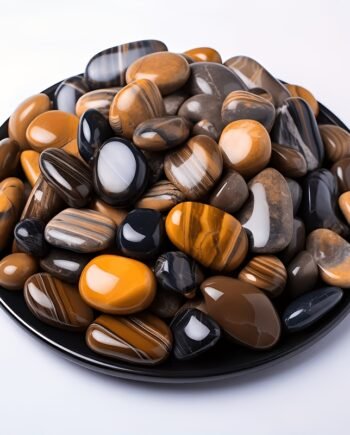 50g Tiger's Eye Polished Gemstone Set – Natural Decorative Stones for Aquariums & Crafts