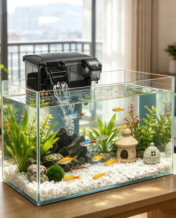Hang-On Back Aquarium Filter – Multi-Layer External Filtration System