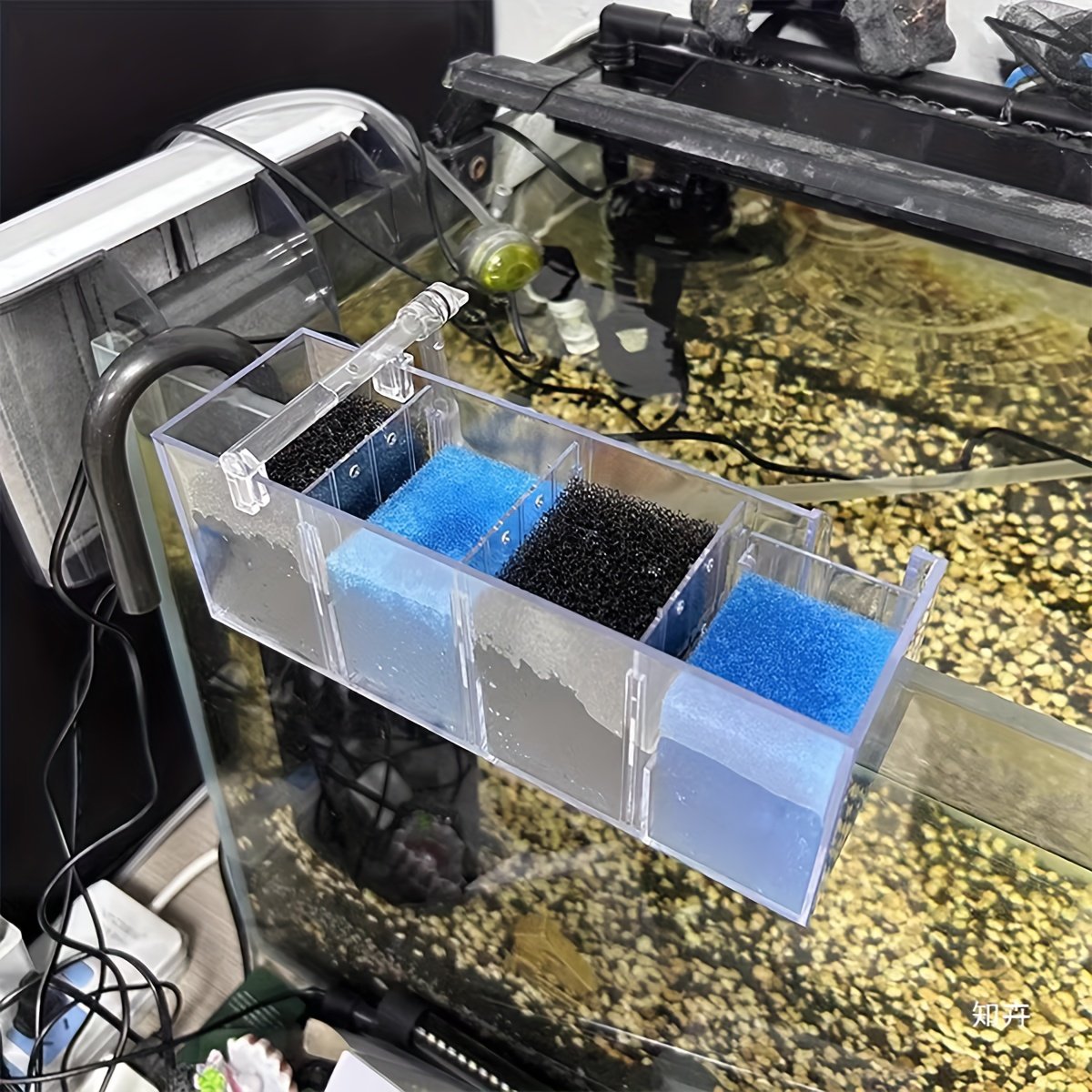 3-in-1 Top Filter Box with Silent Water Pump – Aquarium & Turtle Tank Filtration System