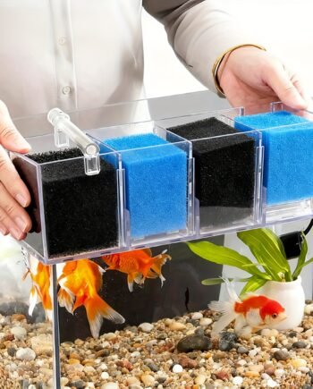 3-in-1 Top Filter Box with Silent Water Pump – Aquarium & Turtle Tank Filtration System