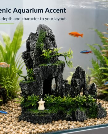 Resin Mountain Rockery Aquarium Ornament – Natural Landscape Fish Tank Decoration