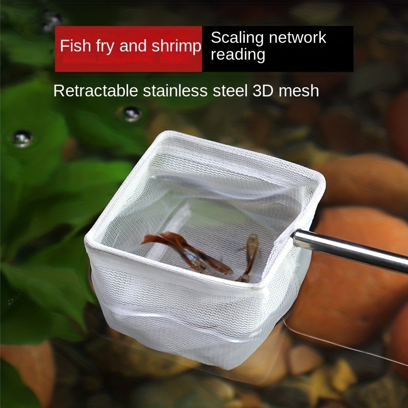 Expandable Stainless Steel Aquarium Fish Net – Heavy-Duty Collapsible Fishing Net