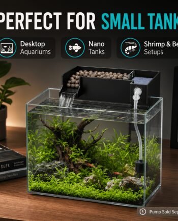 3-in-1 Wall-Mounted Fish Tank Filter Box – Water Purification, Circulation & Oxygenation