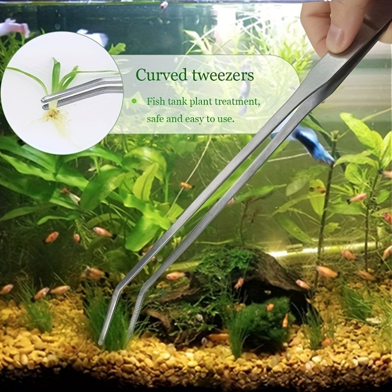 Stainless Steel Aquarium Feeding Tongs – Precision Fish Feeding Tool
