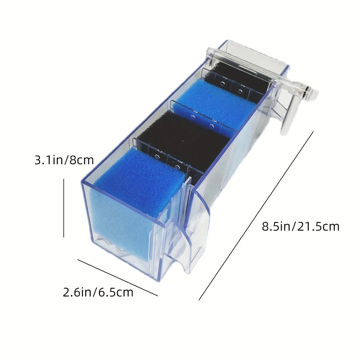3-in-1 Top Filter Box with Silent Water Pump – Aquarium & Turtle Tank Filtration System