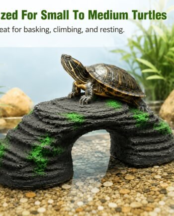 Turtle Basking Platform & Hideout – Aquarium Resting Dock with Shelter