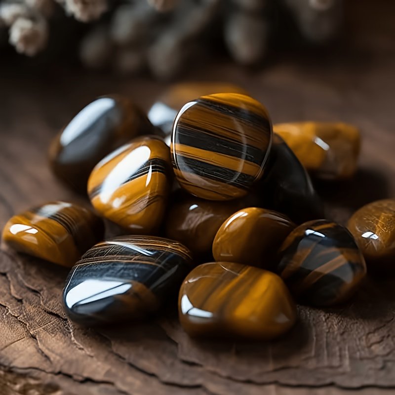 50g Tiger's Eye Polished Gemstone Set – Natural Decorative Stones for Aquariums & Crafts