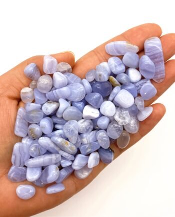 Blue Chalcedony Tumbled Stones – Polished Decorative Stones (5g)