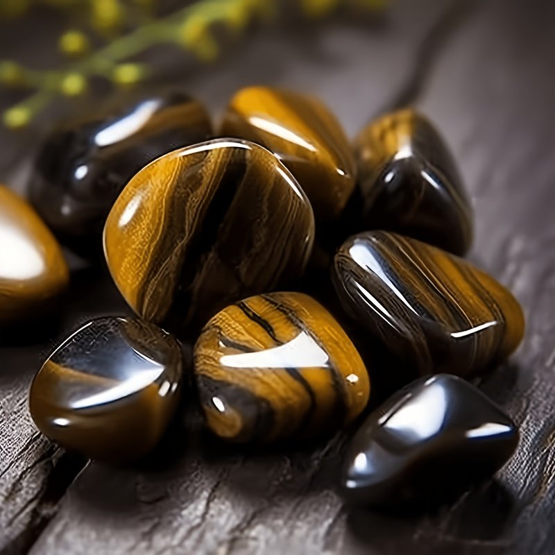 50g Tiger's Eye Polished Gemstone Set – Natural Decorative Stones for Aquariums & Crafts