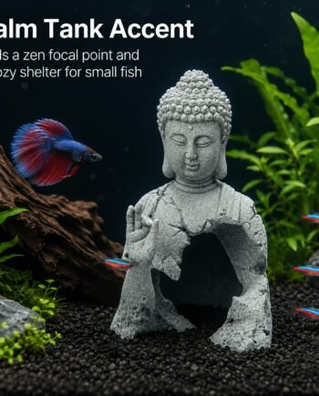 Sandstone Aquarium Decoration – Broken Cave Rock Ornament for Fish Tanks