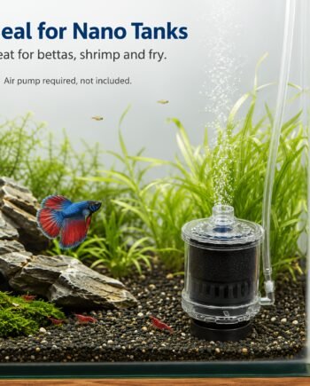 Aquarium Sponge Filter – Quiet Biological Filtration for Fish Tanks (1 Pack)